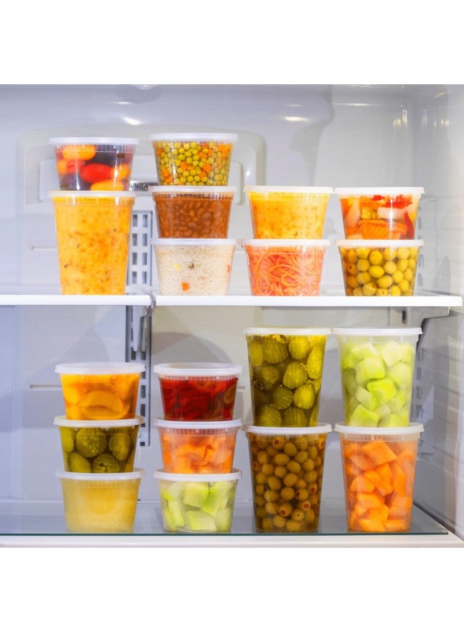 مونفيكس عبوة من 48 حاوية بلاستيكية للأطعمة الجاهزة مع أغطية (16 حاوية، 32 أونصة، 24 حاوية لكل حاوية) - حاويات تخزين طعام مع أغطية - حاويات شفافة للاستخدام مرة واحدة لإعداد الوجبات، خالية من مادة BPA، قابلة للتكديس، مانعة للتسرب، آمنة للاستخدام في الميكروويف والفريزر - Image 4