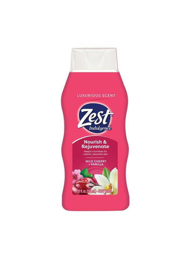 Zest Body Wash - Infused with Wild Cherry and Vanilla - Hydrating Body Soap - Suitable for All Skin Types - Wild Cherry and Vanilla - 20 oz - Image 1
