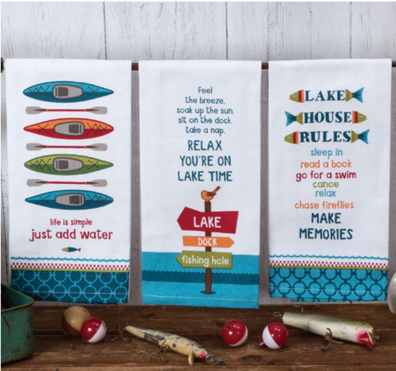 Kay Dee Designs Lake Life Assorted Set Flour Sack Towels Set of 3 - Image 2