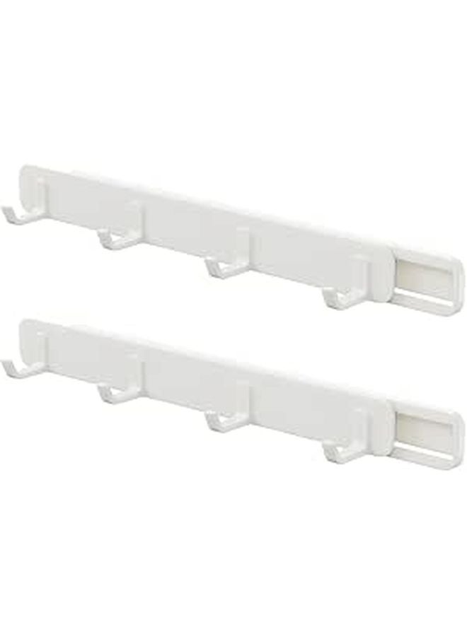 No Nail Pull Out Plastic Hooks 2 Pack Door Gap Storage For Kitchen Bathroom Cabinet - Image 1