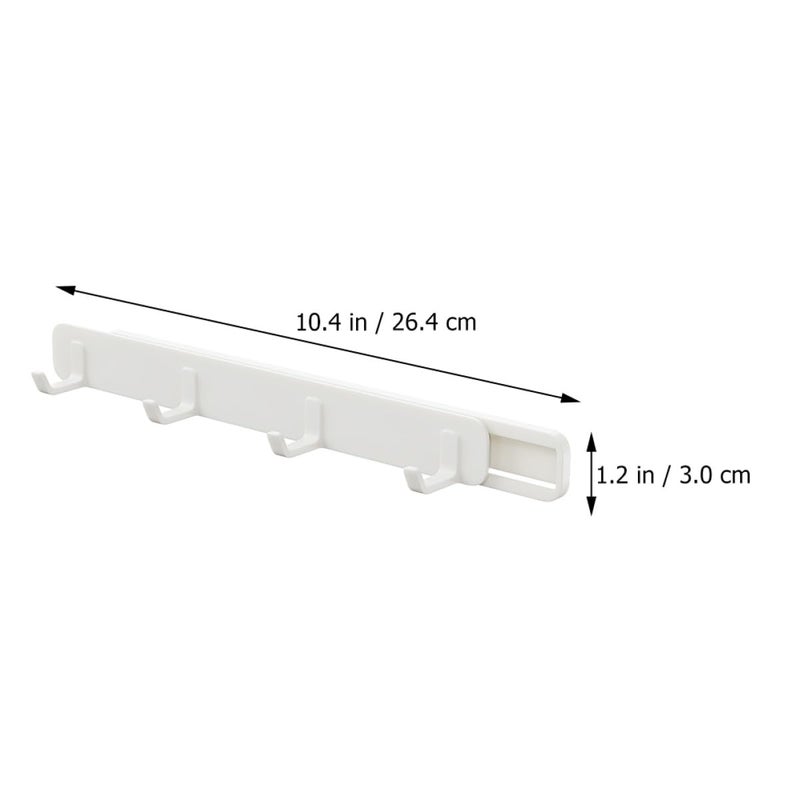 No Nail Pull Out Plastic Hooks 2 Pack Door Gap Storage For Kitchen Bathroom Cabinet - Image 3