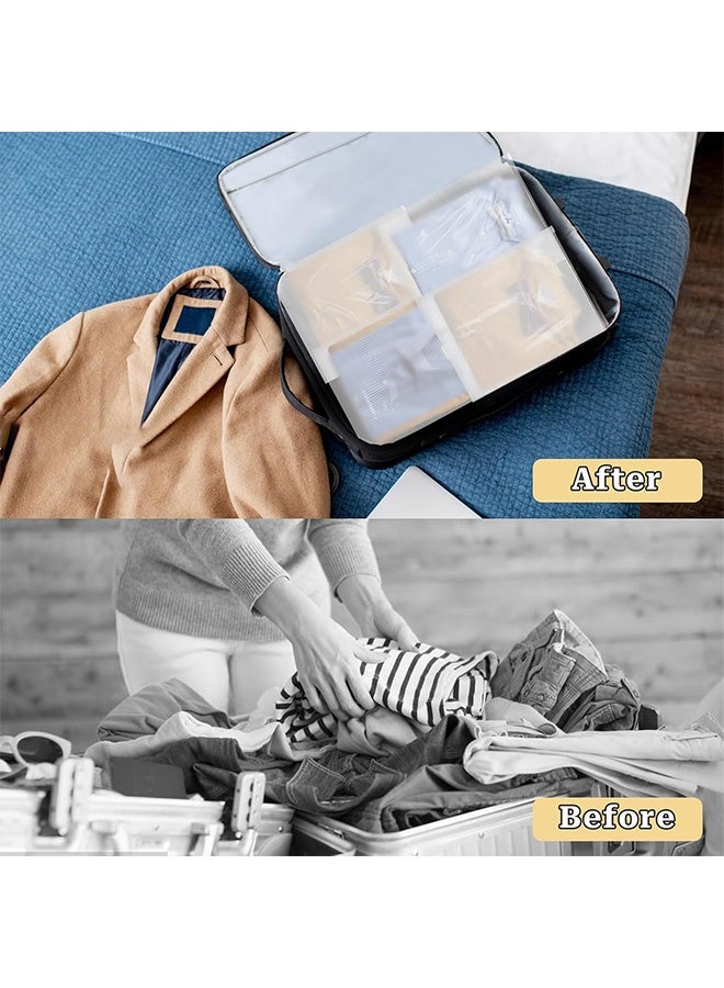 Peachjoy T Shirt Bags, 50 PCS Resealable Ziplock Bag with Plastic Zipper, 40x30cm Frosted Clothes Packaging Bags, Clear Shipping Bags for Underwear, Towels, Shoes, Clothes, Cosmetics, Toiletries - Image 5