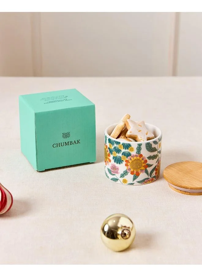 Chumbak Marigold Storage Jar, Comes in a Gift Box