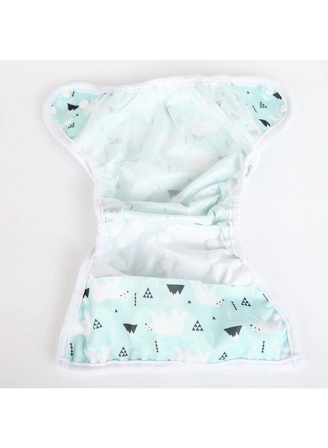 Sigzagor Baby Cloth Diaper Cover Nappy One Size 8Lbs To 36Lbs (Polar Bear) - Image 4