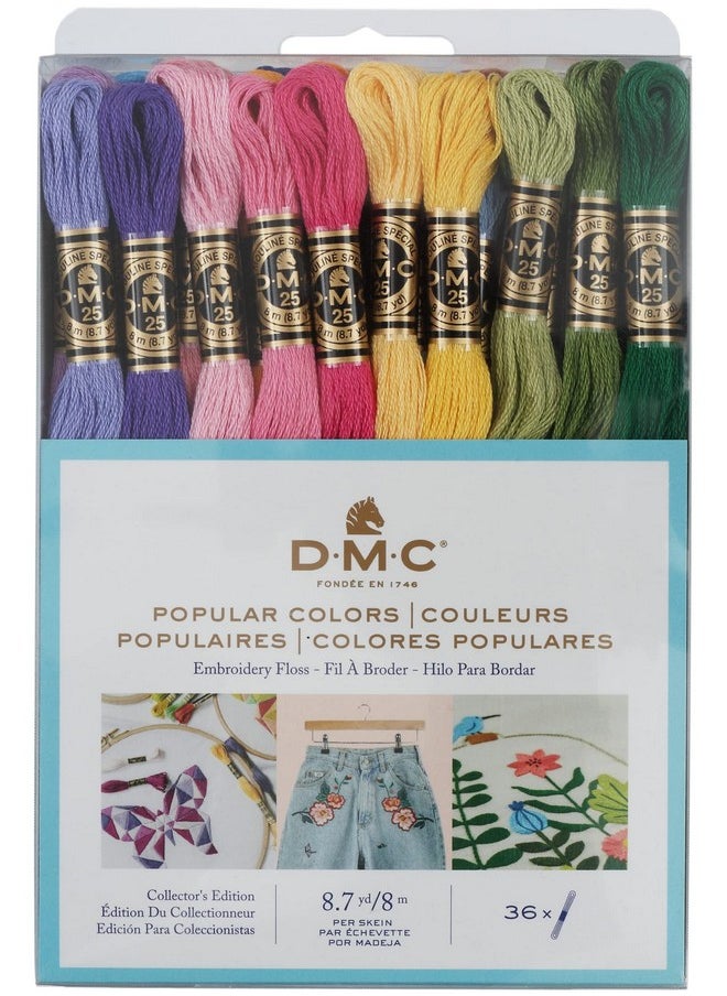 DMC 117F25-PC36 Embroidery Popular Colors Floss Pack, Colors may vary, 8.7-Yard, 36/Pack - pzsku/Z4393B4D0CA01EAA2D0DDZ/45/_/1736425873/7174f421-3334-4b5e-8a28-db1ecd3cdace