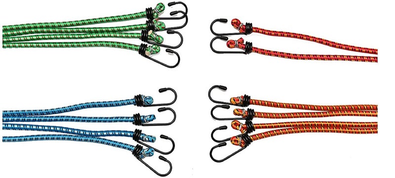 ATOOTFUSION High Strength Stretchable Elastic Rope/Bungee Cord for Hanging Clothes, Tying Behind Bikes, 6ft (Assorted) (Count 12) - Image 1