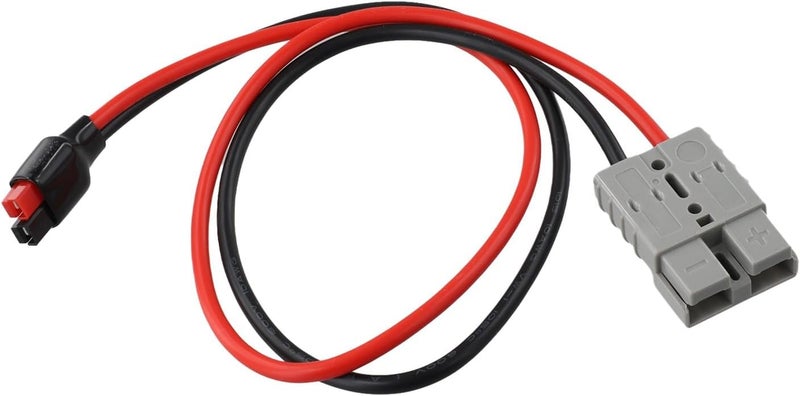 جودة موثوقة متكرر كابل تمديد 10AWG، موصل بطارية من 50A إلى 45A مع جهات اتصال نحاسية مطلية بالفضة، سلك طاقة مقاوم للهب بطول 60 سم للألواح الشمسية والرافعات الشوكية والشواحن المحمولة مواد مطورة عامة - Image 4