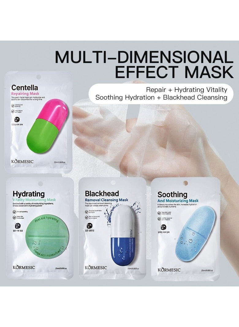 Kormesic قناع الوجه سينتيلا 25 مل-5 عبوات-مهدئ وإصلاح - Image 3