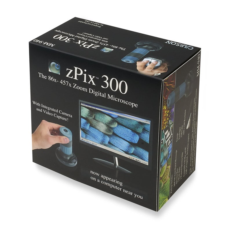 Carson Carson MM-940 zPix 300 Zoom 86x-457x Power USB Digital Microscope with Integrated Camera and Video Capture,Black  - Image 5