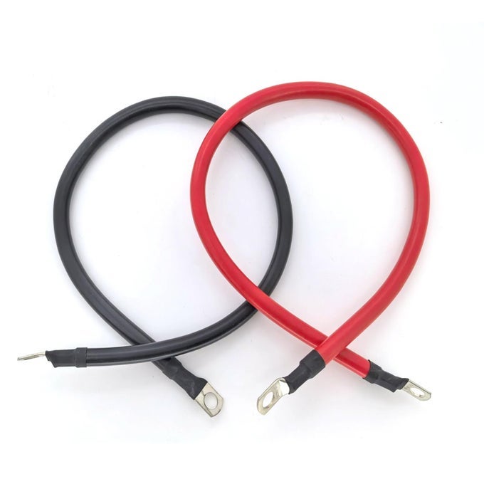 2 Awg Battery Cable 2 Awg Gauge Pure Copper Battery Inverter Cables With 516 In Lugs Both Ends Power Inverter Wire Set For Automotive Solar Marine Boat Rv Car Motorcycle Red And Black 2Ft