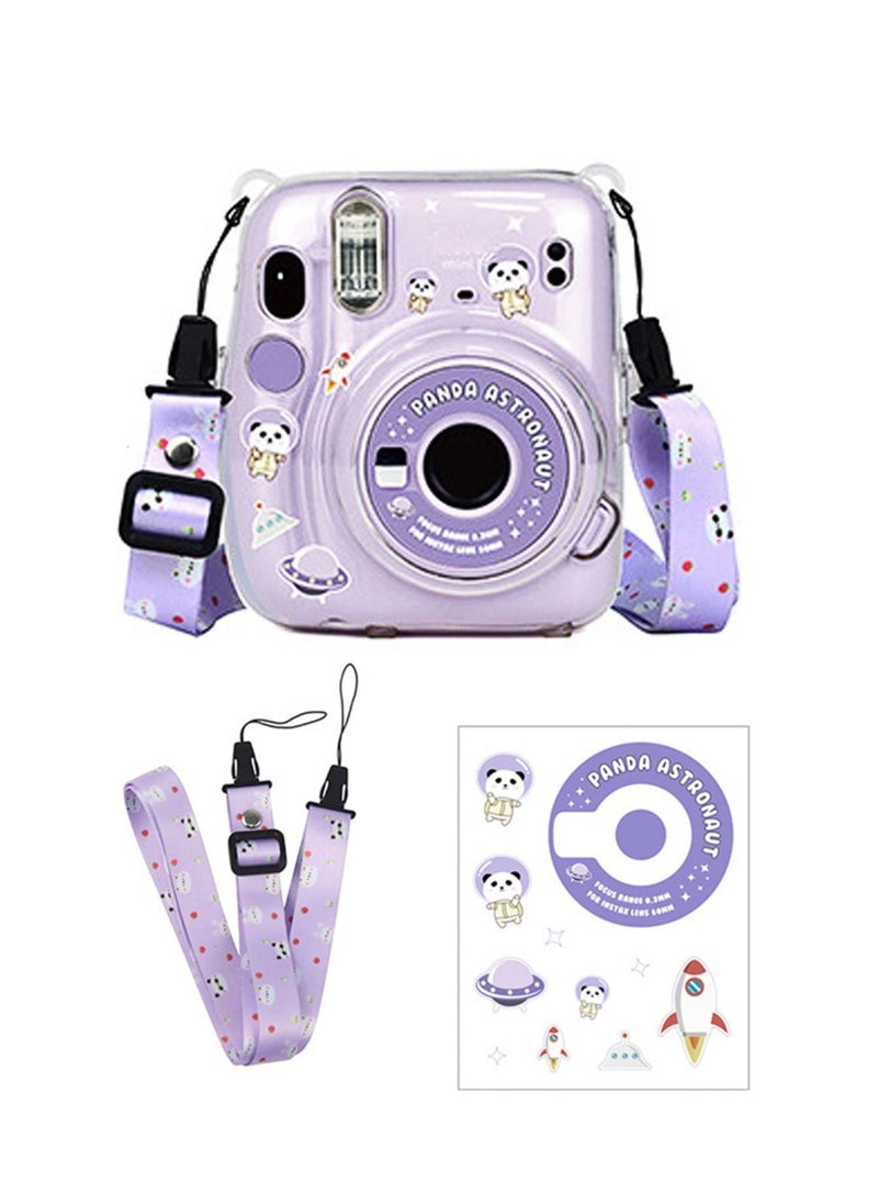 Generic Camera Hard Case for Fujifilm Instax Mini 11 with Adjustable Strap and Sticker (Panda)  - Image 1