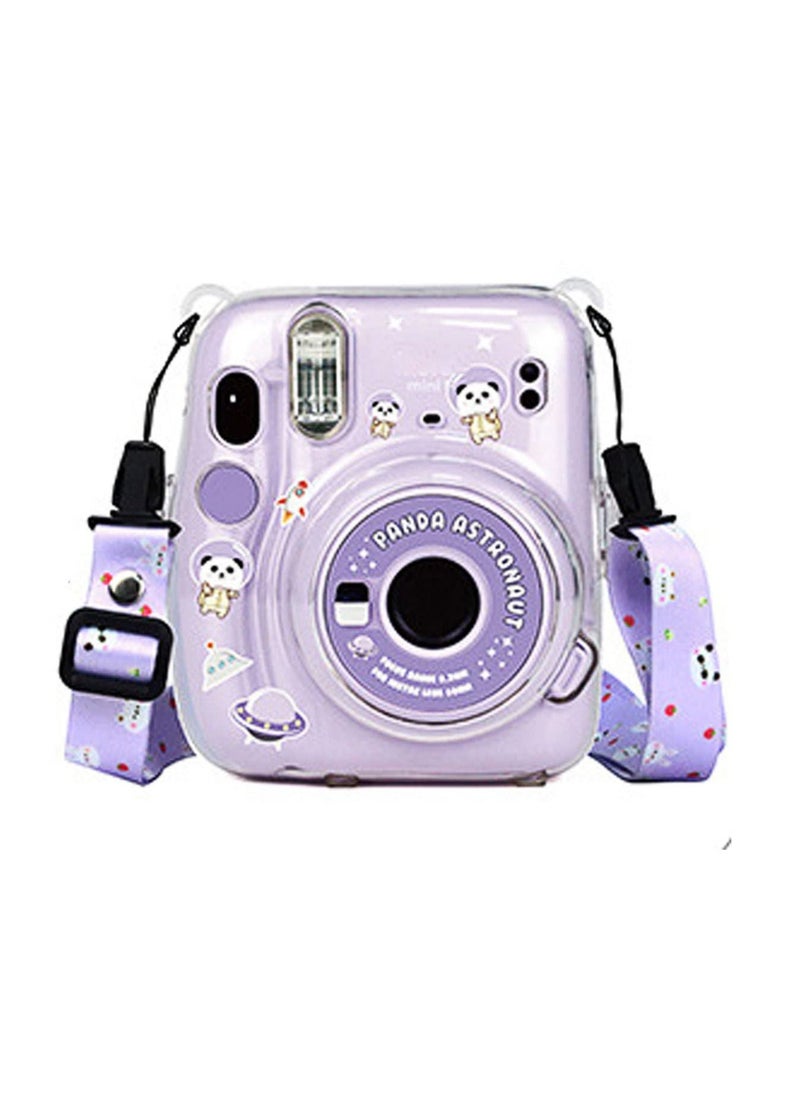 Generic Camera Hard Case for Fujifilm Instax Mini 11 with Adjustable Strap and Sticker (Panda)  - Image 2