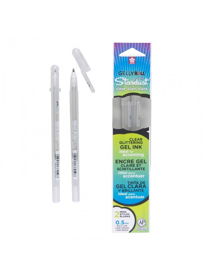 SAKURA Sakura 37906 2-Piece Pouch Gelly Roll Stardust Pen Set, Clear  - Image 3