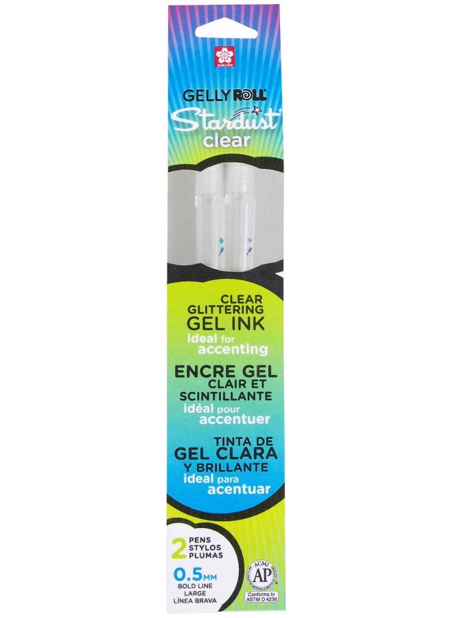 SAKURA Sakura 37906 2-Piece Pouch Gelly Roll Stardust Pen Set, Clear  - Image 1