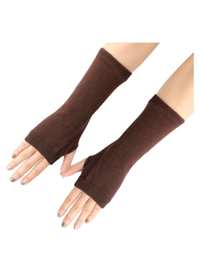 Loquat Fingerless Cotton Polyester Gloves Sleeves 