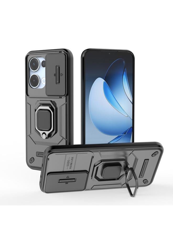 S-TOP Case For OPPO Reno13 5G Global Sliding Camshield TPU + PC Shockproof Phone Case with Holder - Image 1