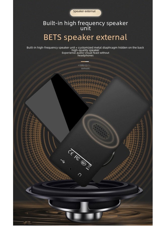 Mini Portable Mp3 Mp4 Music Player 1.8 Inch Screen Card Insertion Sports Music Player For Students-Body Color:Black 【band Out】】-Memory Capacity:Single Card 【without Memory】 Without Accessories - Image 3