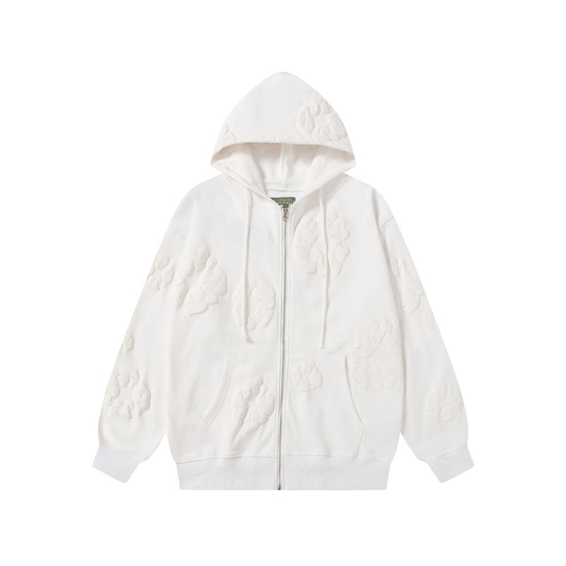 Zipper Style Kapok (Full Series) Foam Print Couple Style Suit Jacket Autumn Couple Outfit - Image 1