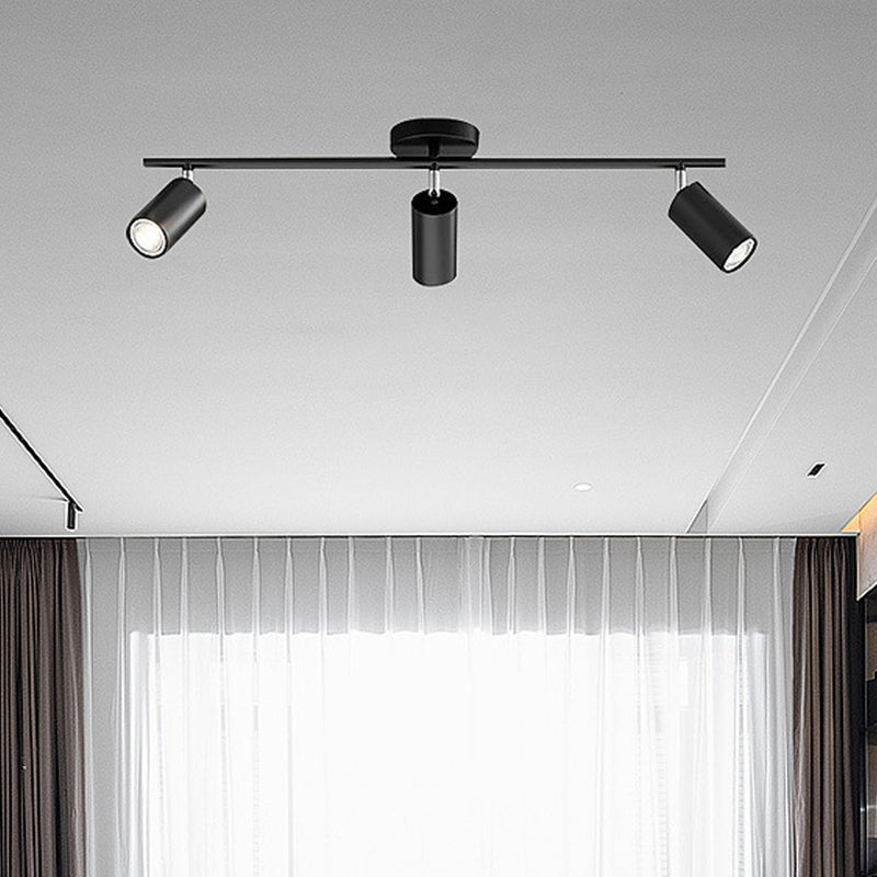 حزمة مصابيح المسار LED بثلاث رؤوس، ذراع بطول 15.9 بوصة، قابل للدوران بزاوية 90 درجة، بلون أسود مات، حزمة إضاءة مسار بثلاث مصابيح للمصباح GU10، 85-265 فولت - Image 3