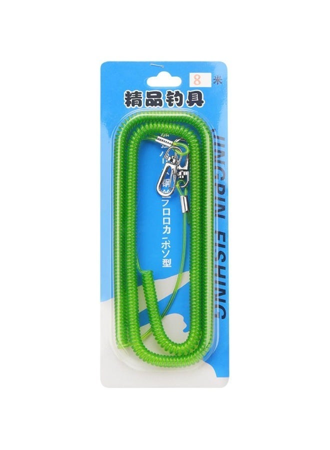 8-Meter Coiled Fishing Safety Lanyard/Tether – Heavy Duty Telescopic Rope with Built-in 7-Strand Steel Wire for Rods, Tools, and Gear - Image 5