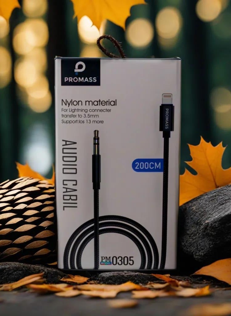 بروماس وصلة لايتنينج نقل إلى 3.5 ملم مادة نايلون سوبوموميوس 200 سم - Image 1