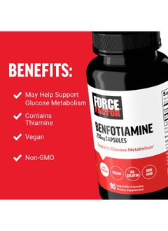 Force Factor Force Factor, Benfotiamine, 250 mg, 90 Vegetable Capsules  - Image 3
