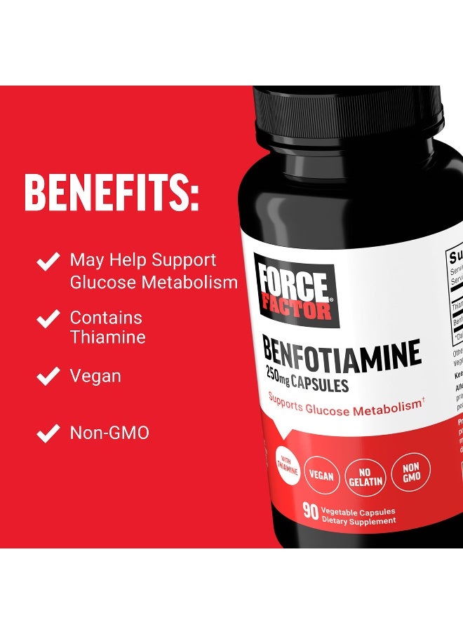 Force Factor Force Factor, Benfotiamine, 250 mg, 90 Vegetable Capsules  - Image 3