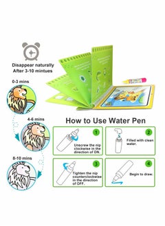 Y&D Water Drawing Books Mess Free Coloring for Toddlers Doodle Painting Board with Pen Educational Toys Birthday Gift Kids Girls Boys Dinosaur Cartoon Vehicle  - Image 2