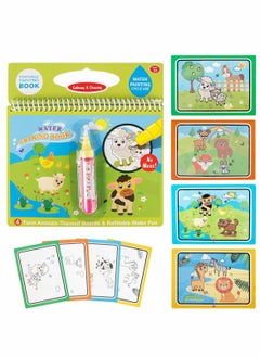 Y&D Water Drawing Books Mess Free Coloring for Toddlers Doodle Painting Board with Pen Educational Toys Birthday Gift Kids Girls Boys Dinosaur Cartoon Vehicle  - Image 3