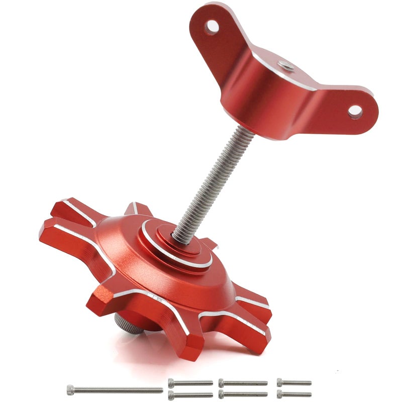 HOPLEX RC Car Tires Tool 1.9 2.2 inch Beadlock Hub Tire Assemble/Removal Tool Fits for for Traxxas TRX4 TRX6 Axial SCX10 II III Redcat 1/10 RC Crawler (Red) - Image 1