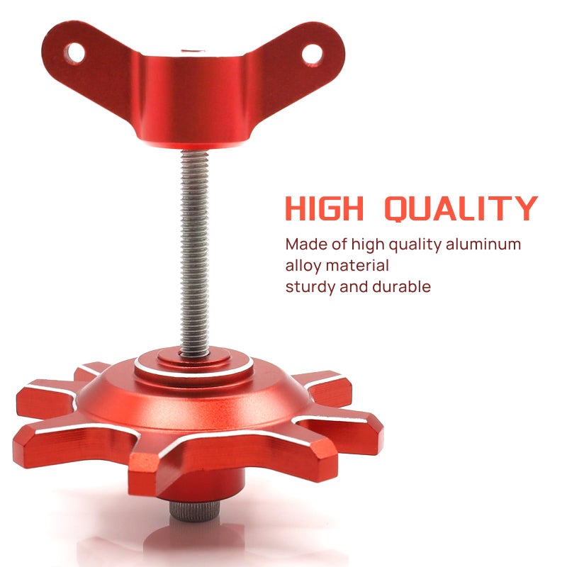 HOPLEX RC Car Tires Tool 1.9 2.2 inch Beadlock Hub Tire Assemble/Removal Tool Fits for for Traxxas TRX4 TRX6 Axial SCX10 II III Redcat 1/10 RC Crawler (Red) - Image 3