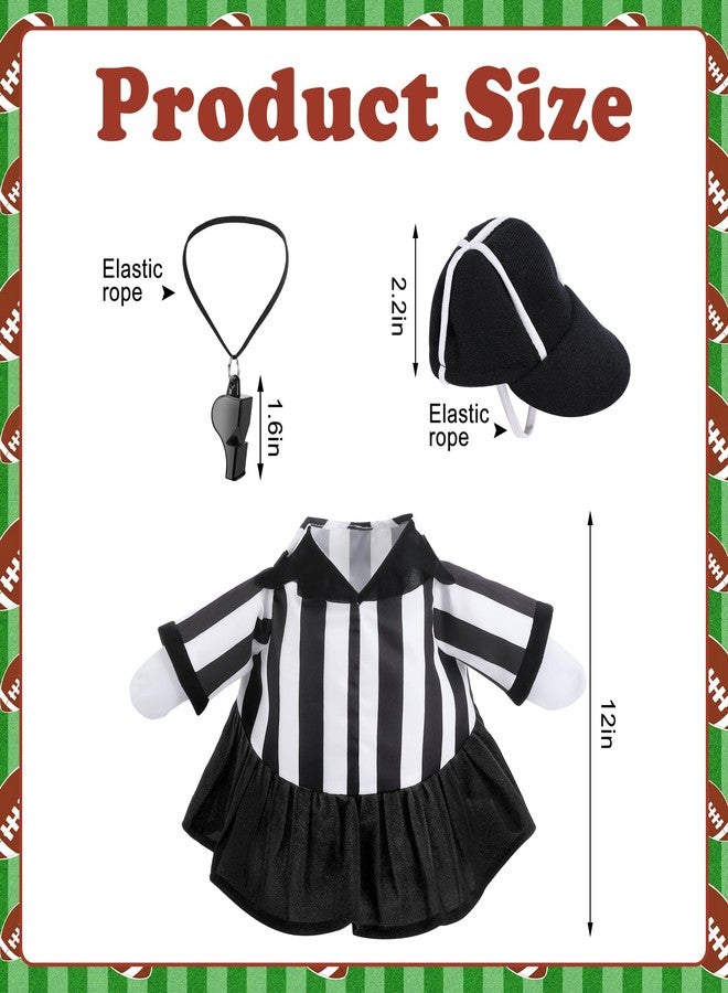 Watayo 3 Pcs/Set Referee Porch Goose Outfits, Lawn Goose Statue Women Referees Costume, Garden Goose Clothes Referee Dress Hat and Whistle for 23" Statue Halloween Sports Season Outdoor Patio Yard Decor - Image 2