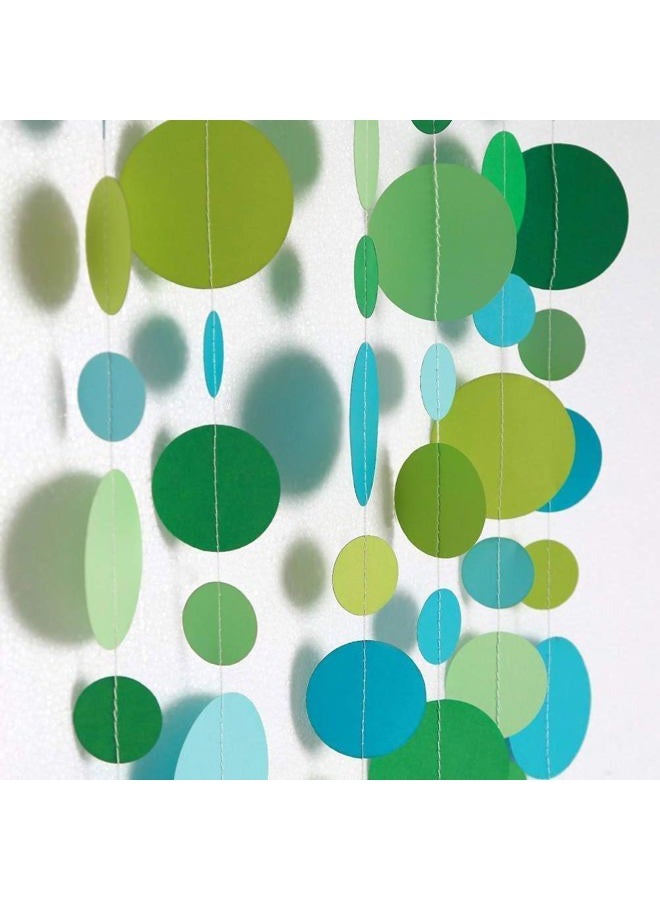 Decor365 Green and Blue Circle Dots Garlands Kit for Party Decorations Spring Summer Bubble Hanging Streamer Backdrop Wall Bunting Banner for Wedding/Baby Shower/Birthday Under The Sea/Table Runner - Image 5