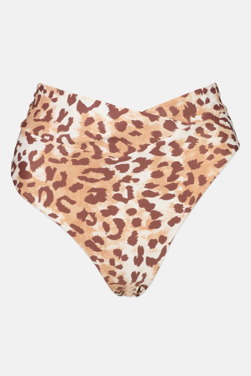 Aerie Women Animal Print Bikini Bottom, Multicolor  - Image 2