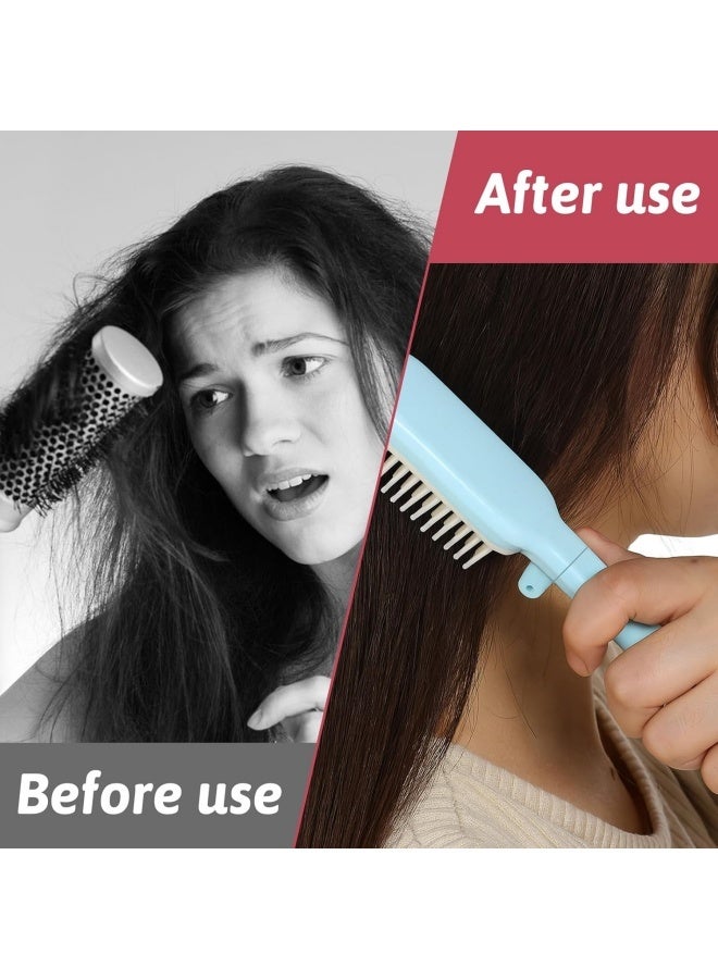 4 Pcs Folding Hair Brush - Travel Folding Hair Brush - Mini Portable Hair Comb - Mini Folding Hairbrush Comb Small Compact Pocket Hair Brush for Women Men Family School Travel - 4 Colors - Image 3