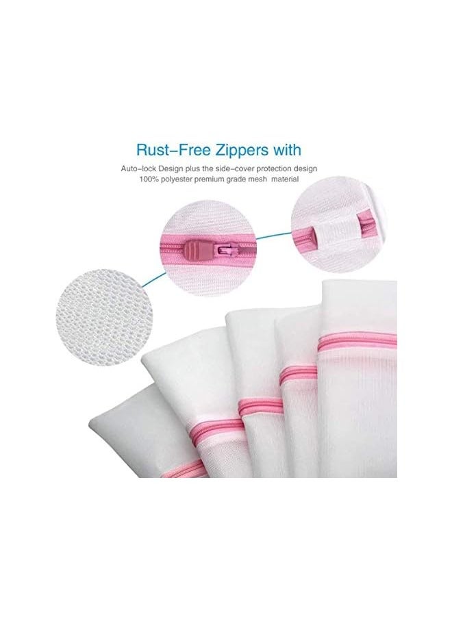 Zaboon - Laundry Bags Zippered Mesh Washing Bags Bra Washing Machine Bag Large Mesh Laundry Bags With Zips Lingerie Wash Net Bags Washer Protector Reusable For Hosiery Underwear Baby Clothes 7Pcs - Image 1