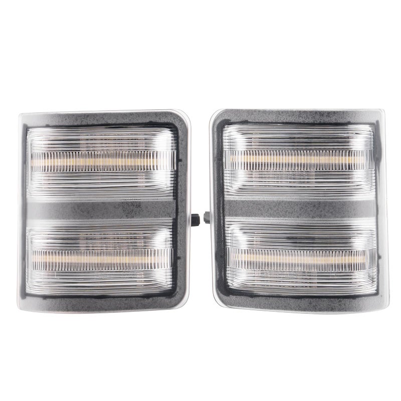 LUDARM LED Tow Mirror Marker light Compatible with 2008-2016 F250 F350 F450 F550 super duty 2013-201414 F150 Switchback White Driving Parking Light Amber Turn Signal Light 2PCS Clear Lens - Image 1