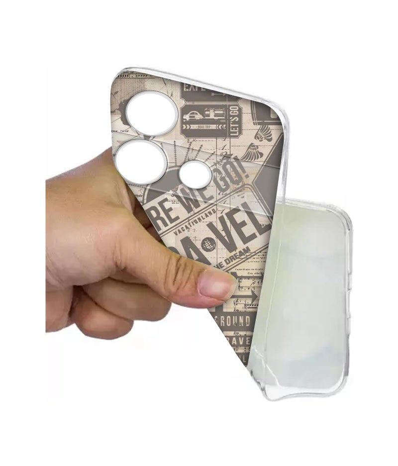 Casotec Travel Design Printed Silicon Soft TPU Back Case Cover for Lava Storm Play 5G - Image 4