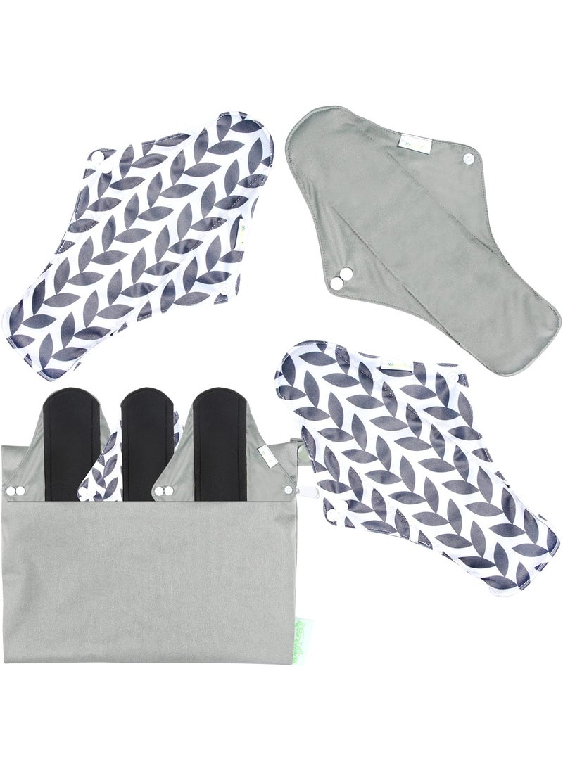 Wegreeco - wegreeco Reusable Menstrual Pads - Reusable Sanitary Pads | Reusable Panty Liners | Soft Cloth Menstrual Pads - 6 Pack with 1 Cloth Mini Wet Bag (X-Large, Luxury - Image 1