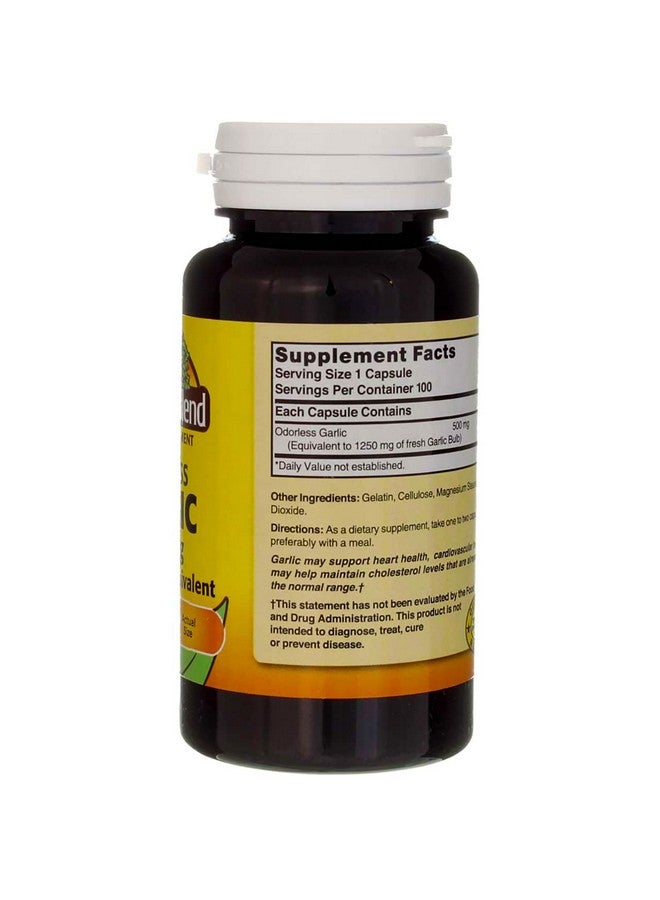 Nature's Blend Odorless Garlic Capsules, 1250 mg, 100 Ct (1 Pack) - Image 5