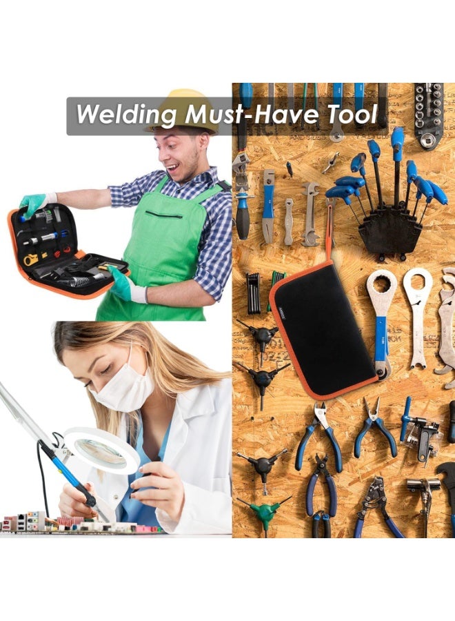 Bukela Soldering Iron Kit, Soldering Iron 60W Adjustable Temperature(200-450℃) Welding Tool, 5pcs Soldering Tips, Desoldering Pump, Soldering Iron Stand, Tweezers - Image 5