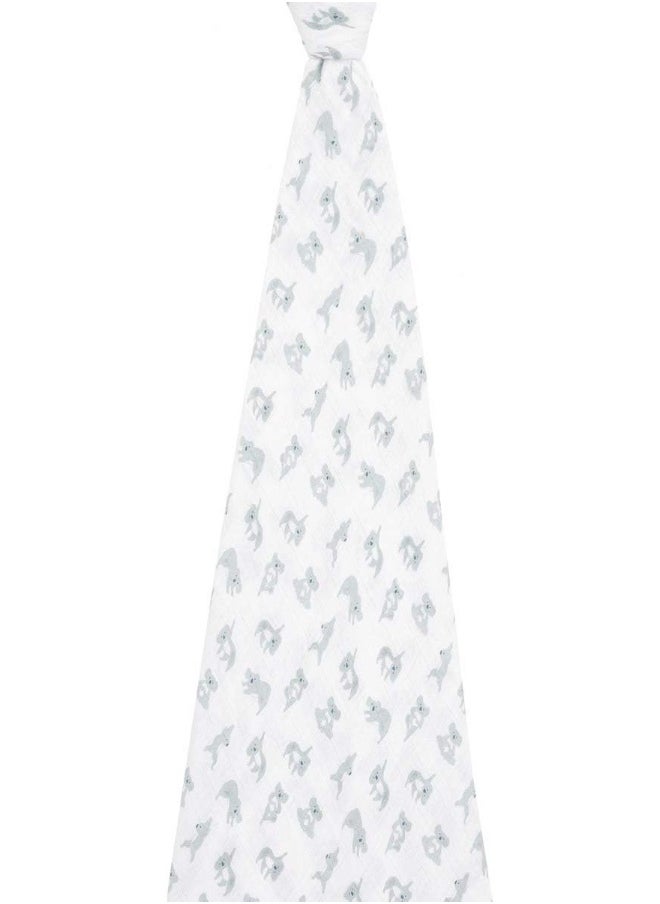 aden + anais aden + anais Cotton Muslin Swaddle - 1 Pack Squares | Large Receiving Blankets for Girls & Boys | Ideal Newborn Babies & Infant Swaddling Wrap Set | Perfect Koalas, 0-3 Months  - Image 2