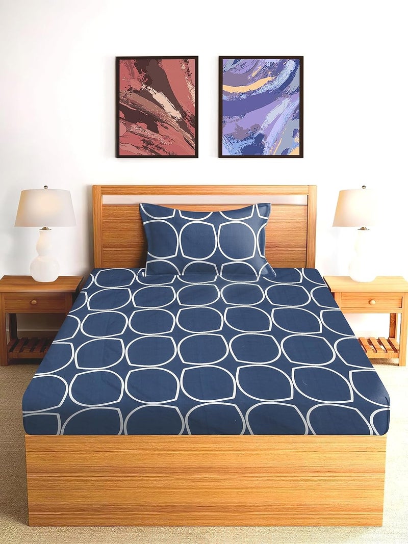 UmI. Brand Umi Super Soft Brushed Microfiber Cotton Single Bedsheet with Pillow CoverBedsheet 60X90Inches Pillow Cover 17X27Inches Bedsheet for Single BedGift Fort Occasions - Image 1
