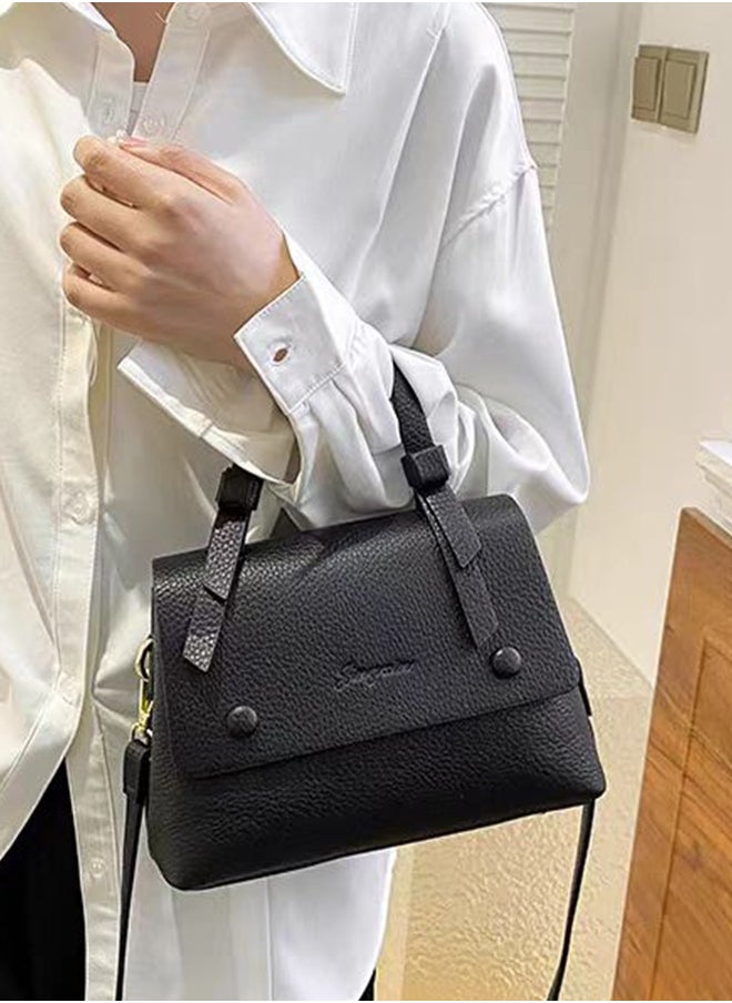 JCB CHIC New Fashion Sling Shoulder Bag Trend PU Leather Leisure Stylish Crossbody Bags,New Exquisite High Quality Hot Selling Fashion New Designed Commuter Bag(586 black )  - Image 2