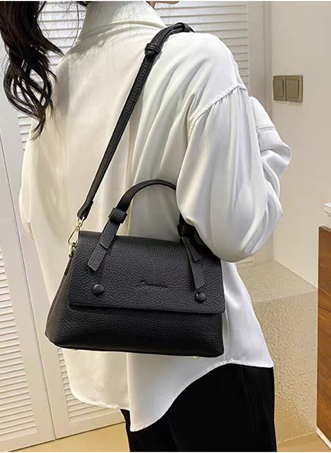 JCB CHIC New Fashion Sling Shoulder Bag Trend PU Leather Leisure Stylish Crossbody Bags,New Exquisite High Quality Hot Selling Fashion New Designed Commuter Bag(586 black )  - Image 3