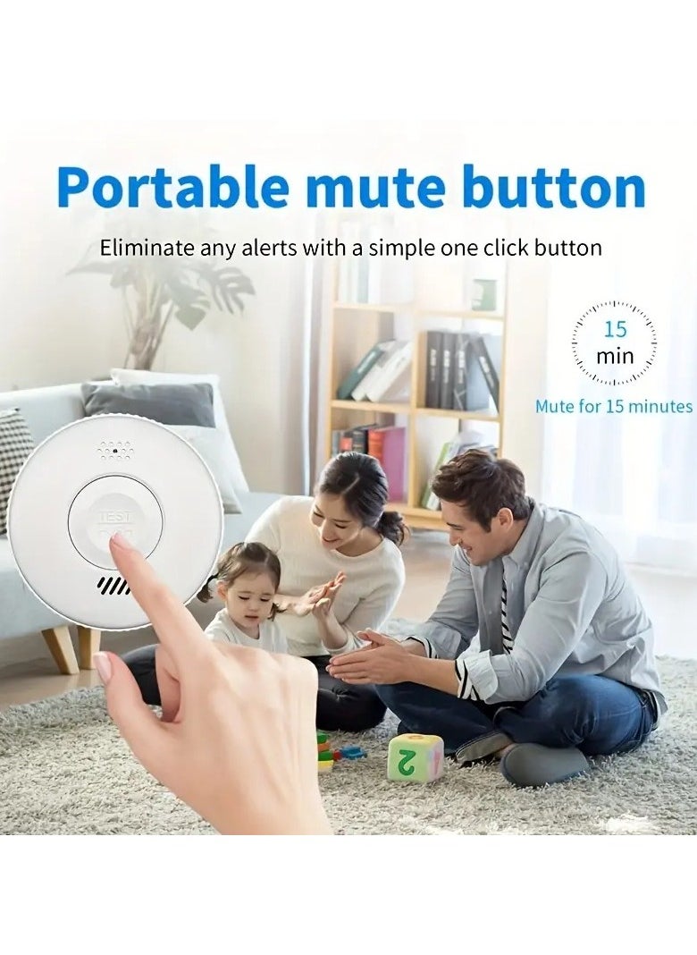 ARIZA Smart Smoke Alarm with WiFi Function, TUYA Platform Support, Advanced False Alarm Prevention, Non-rechargeable AA Powered, 3-Year Battery, Easy Installation Fire Detector