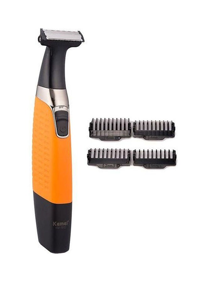 Kemei KM-1910 4x1 Rechargeable Multi Function Shaver Black/Orange - Image 1