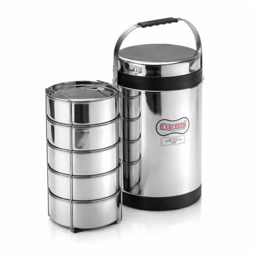 Expresso Smart Hot Carrier Lunch Box Stainless Steel Office Range 5 Container (5 Containers) - Image 1