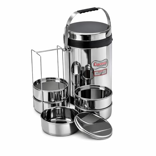 Expresso Smart Hot Carrier Lunch Box Stainless Steel Office Range 5 Container (5 Containers) - Image 4