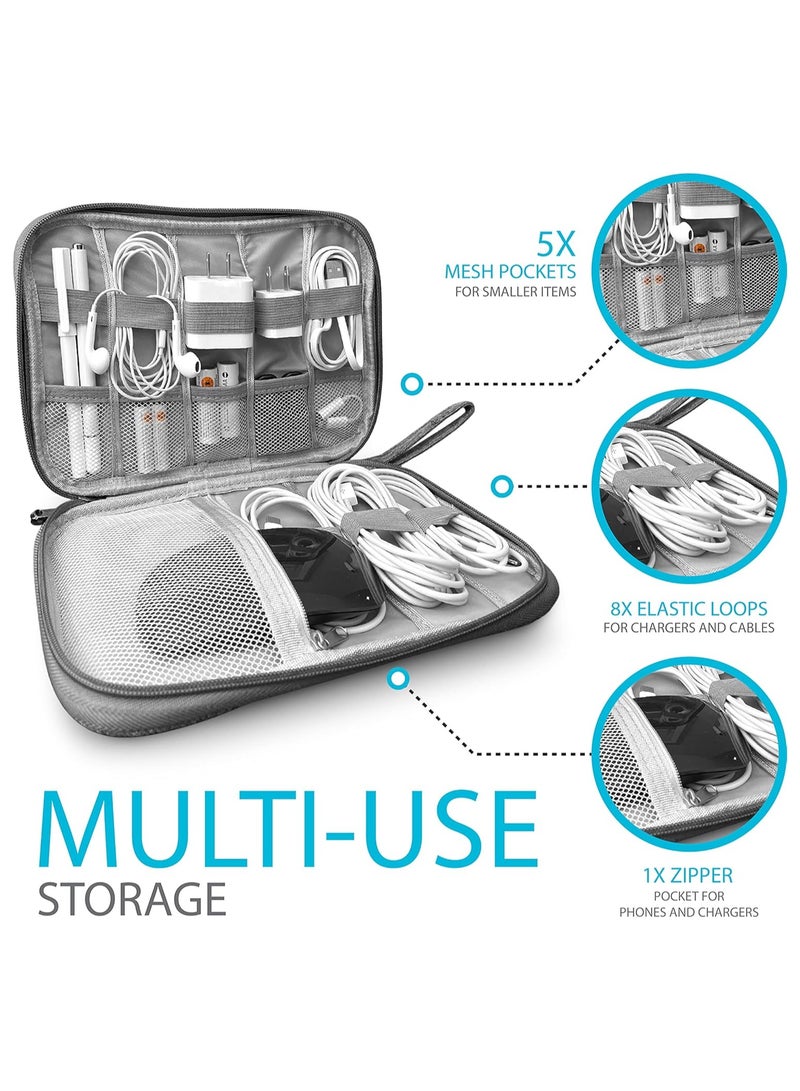 يوميم منظم شاحن الأجهزة الإلكترونية - حقيبة كابلات السفر للأسلاك والشواحن وملحقات التكنولوجيا - Image 2